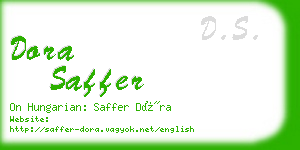 dora saffer business card